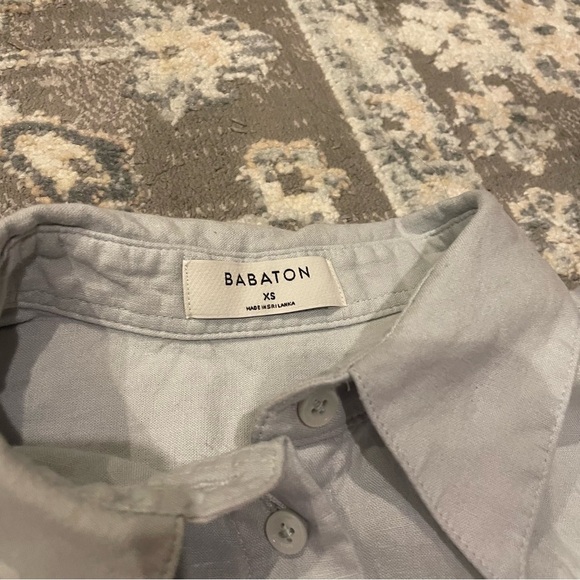 Babaton Aritzia Blue Gray Casual Button Down Shirt - Picture 4 of 5